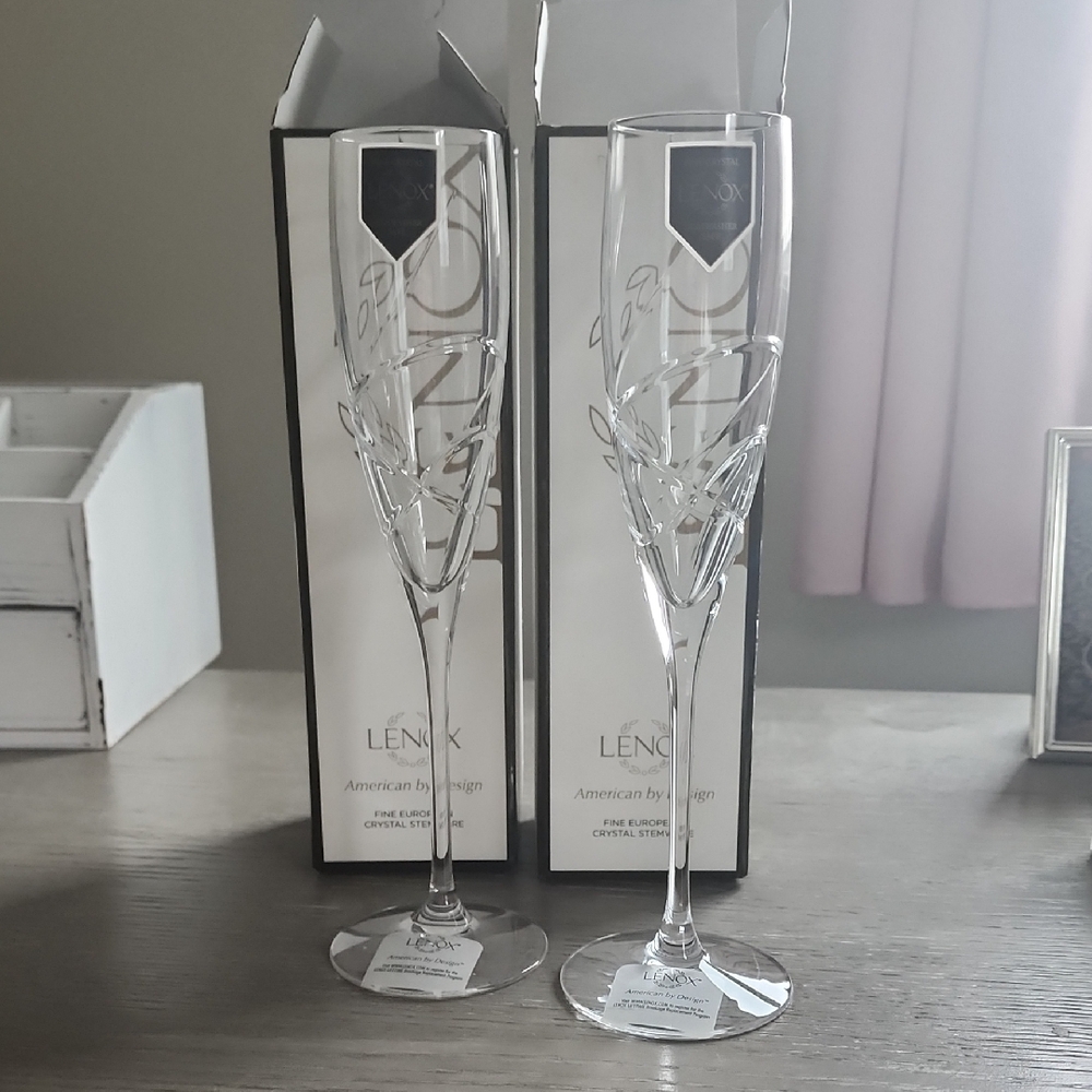 Lenox Clear Crystal Toasting Flutes